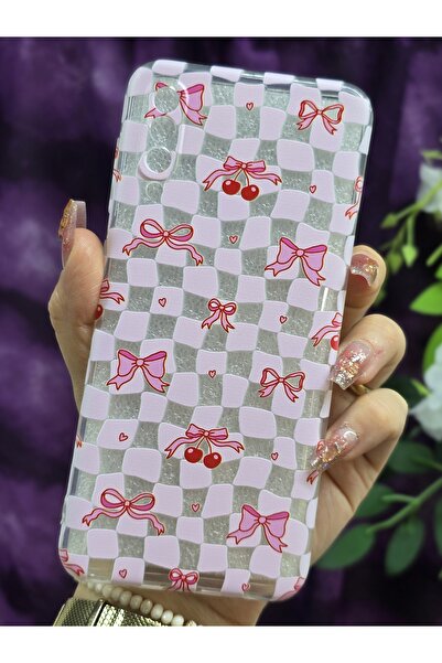 Magic Ring Samsung Galaxy A50 / A30S / A50S Uyumlu Kurdele ve Kiraz Desenli Ş...