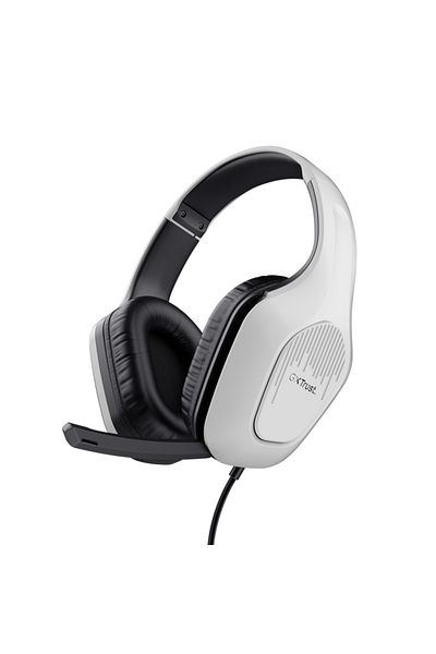 Trust Casti Casti Trust GXT415W Zirox. alb, jack de 3,5 mm, microfon, jocuri