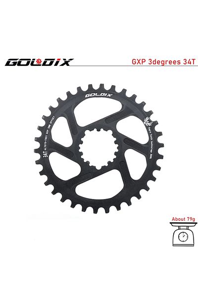 GOLDIX 3 degree 34T GOLDIX MTB Bicycle Chainring Narrow Wide Mountain Bike Chainwheel 30T 32T 34T 36T 38T