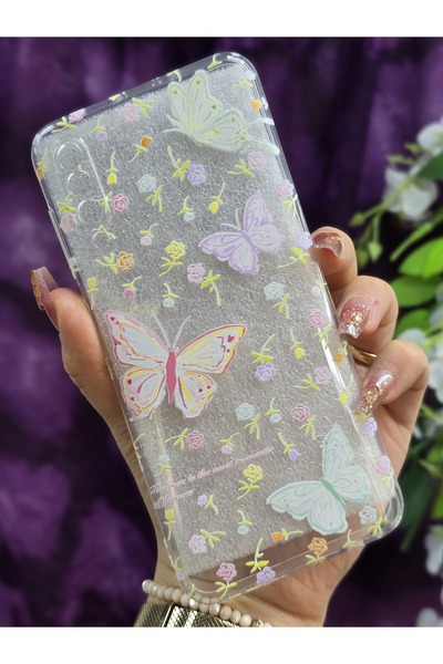 Magic Ring Samsung Galaxy A50 / A30S / A50S Uyumlu Renkli Kelebekler Desenli ...
