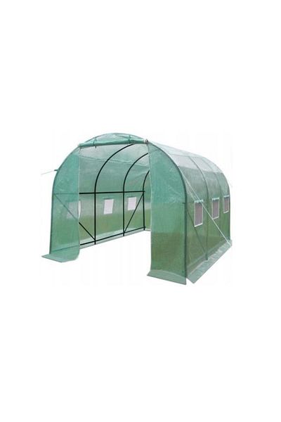 Strend Pro Sera de gradina, tip tunel, 6 ferestre, cadru metalic, folie PE + PP, 2x3,5x2 m, Chomik