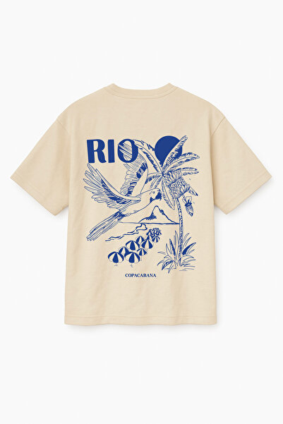 Altair Tr تي شيرت بيج كبير الحجم برازيل، ريو دي جانيرو مطبوع من الخلف للجنسين