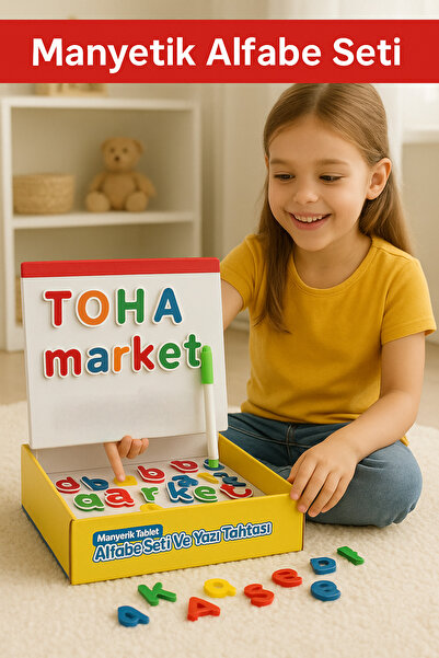 Game 162 Parça Manyetik Alfabe Seti | Türkçe ve İngilizce Renkli Harfler ve Y...