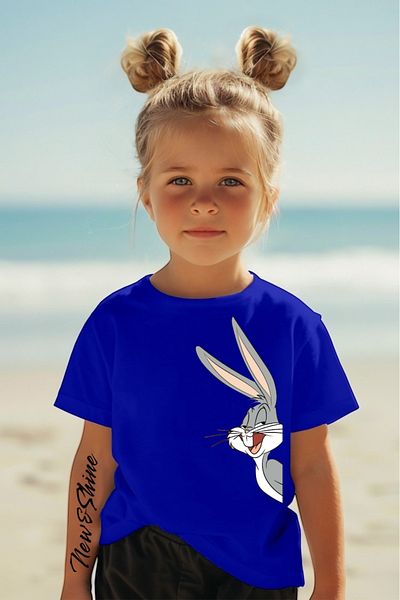 New Shine 1 tricou este un cadou pentru achiziții de 6 și mai sus în coș - Tricou pentru copii oversize imprimat Bugs Bunny