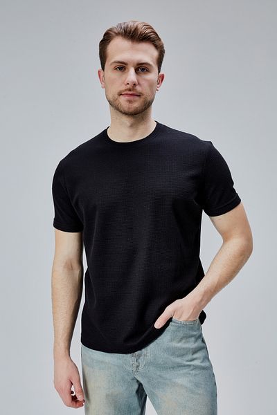 M MOONCOVER Tricou de bază pentru bărbați cu decolteu în formă de bumbac