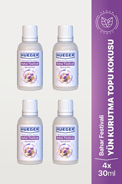 Hueger Yün Kurutma Topu Kokusu Bahar Festivali Esansı 4'lü Set 30 ML + 30 ML ...