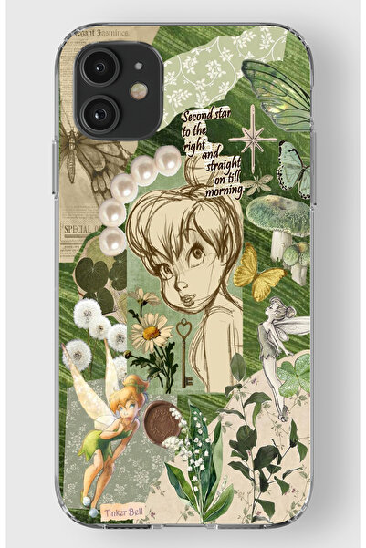 moonset Iphone 11 Uyumlu Tinker Bell Tasarımlı Baskılı Şeffaf Telefon Kılıfı