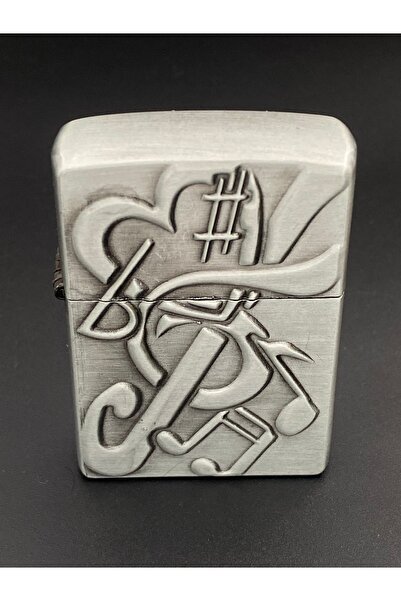 Ersoy Özel seri metalik gümüş kabartmalı çakmak