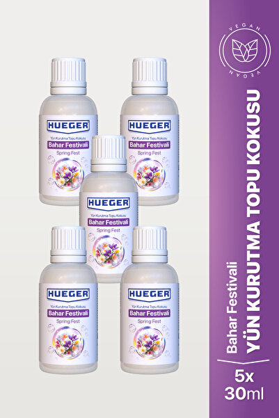 Hueger Yün Kurutma Topu Kokusu Bahar Festivali Esansı 5'li Set 30 ML + 30 ML ...