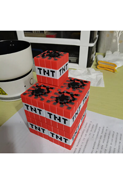 GRAT3D TNT Blok Film ve Oyun Temalı Dekoratif Figür - 10 cm-1 Adet