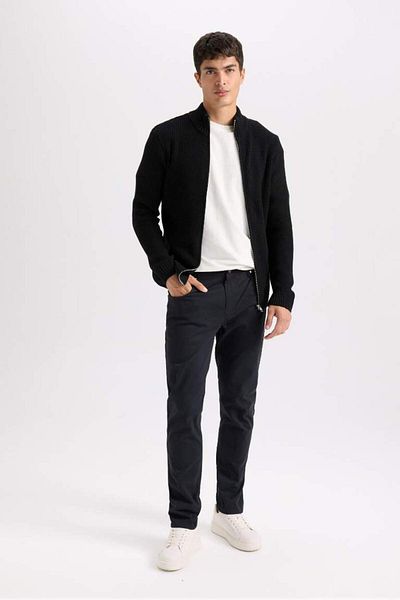 DeFacto New Season Summer Gabardine Chino Canvas Trousers Slim Fit Slim Fit Skinny Leg Pocket