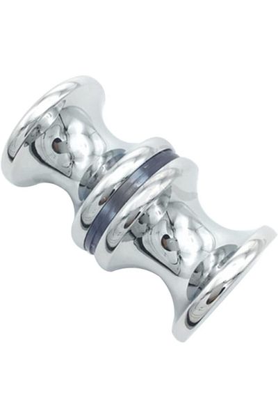GENERAL YOLNEY Door Handles Black, Aluminum Alloy Shower Glass Door Sliding Knob Bathroom Round Back-to-Back