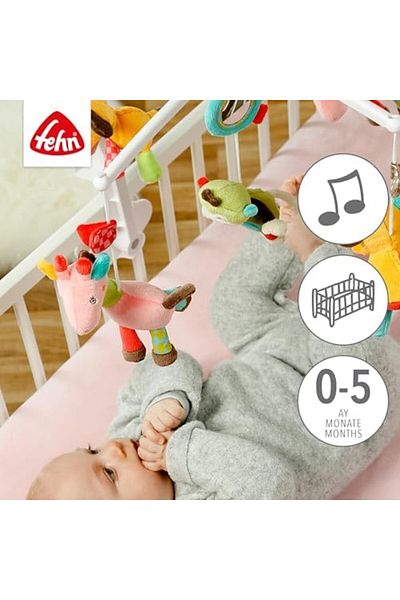 KDROĞLU Neverending Safari, Musical Carousel - Cute Animal Baby Sleep Aid Musical Toy - Be