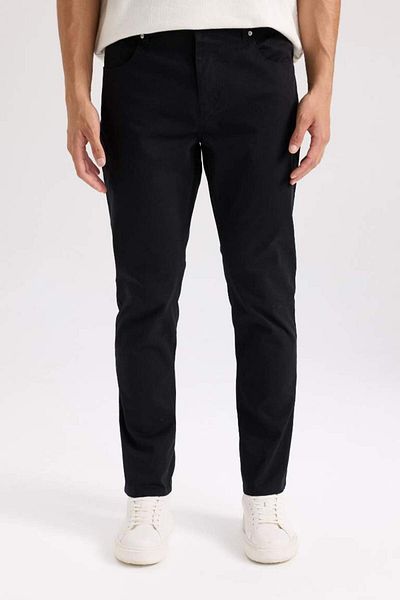 DeFacto New Season Summer Gabardine Chino Canvas Trousers Slim Fit Slim Fit Skinny Leg Pocket