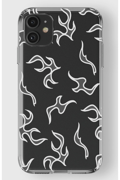 moonset Iphone 11 Uyumlu Şimşek Tasarımlı Baskılı Şeffaf Telefon Kılıfı