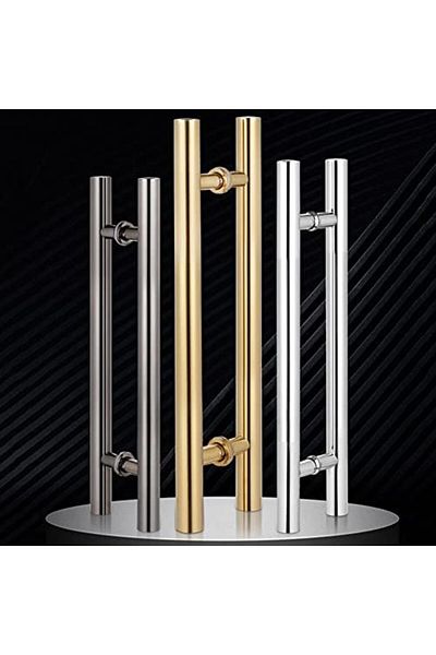 GENERAL LINWIN 24 Inch Stainless Steel Door Handle, Hollow Tube H Shape Sliding Door Handle, Barn Door Pull