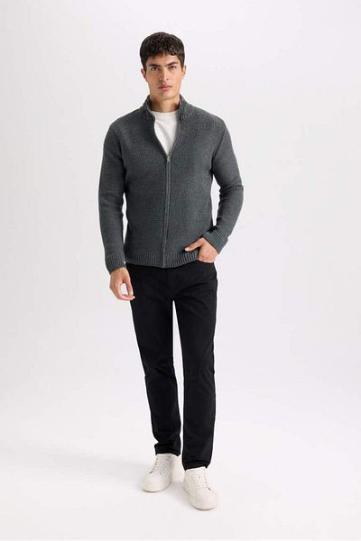 DeFacto New Season Summer Gabardine Chino Canvas Trousers Slim Fit Slim Fit Skinny Leg Pocket