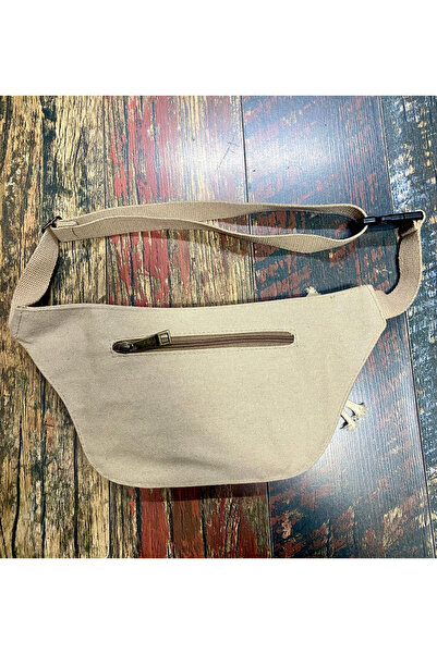 Street Bag Krem Kanvas Bel Çantası 3 Gözlü Bel Çantası Unisex Renkli Omuz Ve Bel Çantası Su Geçirmez