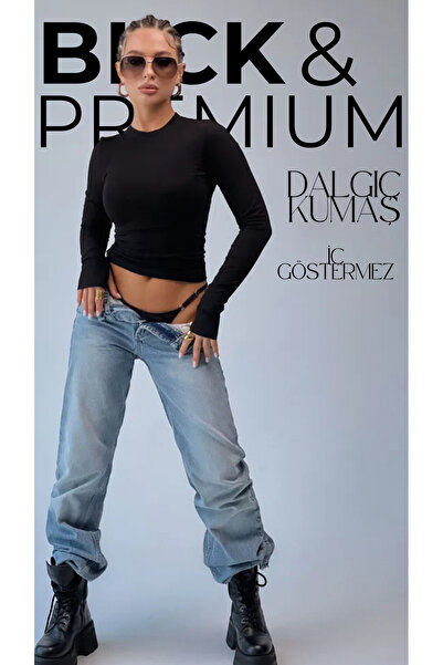 blck & premium Crop Top sport negru Gâtul pentru ciclism DARKALIP Soft Touch ...