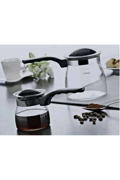 T-Design 2-Piece Coffee Pot |   Borosilicate Glass |   Suitable for Contact with Fire |   300ml - 800ml