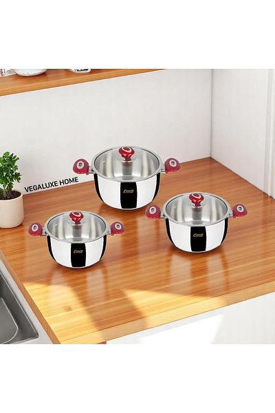 FMS Jumbo 3' Stove Top Steel Pot Set