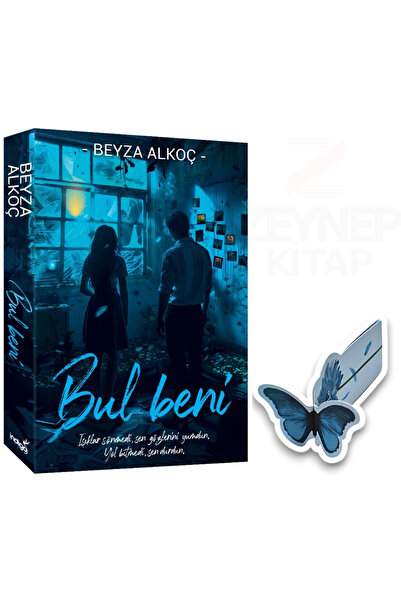 İndigo Kitap Bul Beni(KARTON KAPAK)Özel Tasarım Kelebek Ayraç Hediye