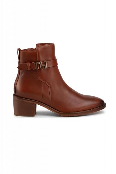 Tommy Hilfiger Tommy Hilfiger Boots Th Hardware Leather Mid Bootie