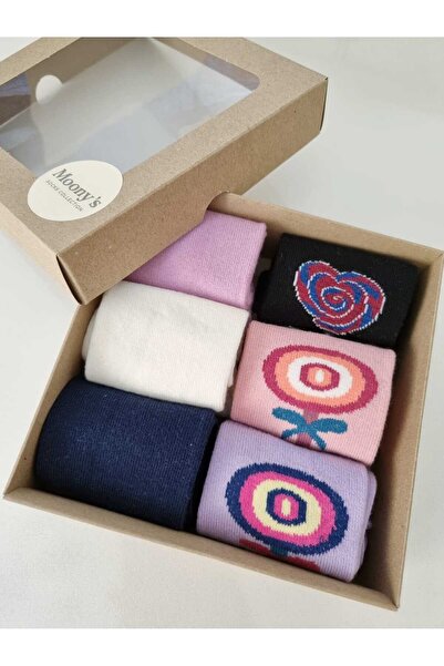 Moonys Socks Collection 6-компонентен комплект цветни детски чорапи с мотив з...