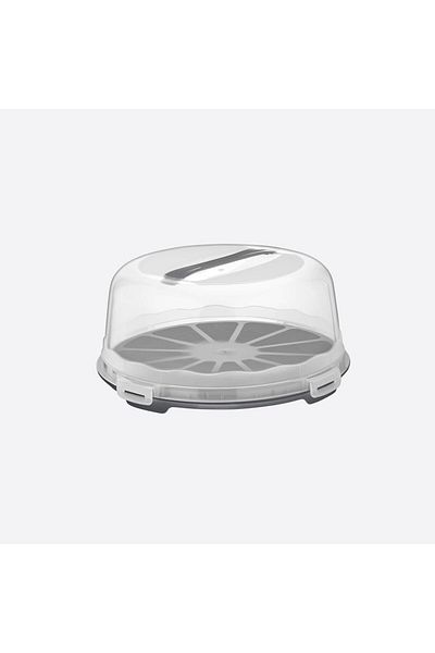DERİK Htsp Home Cake Carry Container, Bpa Free Plastic, Cake Fan with Handle and Lock, Portable V