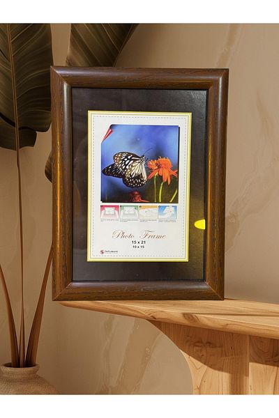 Trendylife Rama foto din pvc cu aspect lemn 2 buc 15X21 cm.