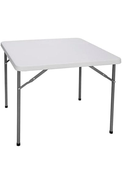 MAPLE HOME DECORATION Plastic Folding Table Portable Trestle Multi-purpose Dining Camp Picnic Party Event Table 88*88cm