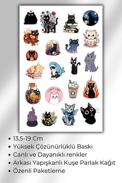 GP Craft Cute Cat Themed Sticker Planner Suitable for Agenda Bullet Journal
