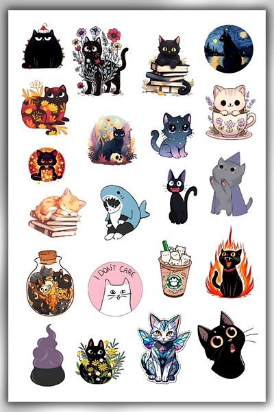 GP Craft Cute Cat Themed Sticker Planner Suitable for Agenda Bullet Journal