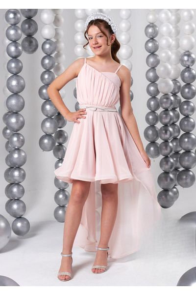 meneviş Βραδινό φόρεμα για κορίτσια Menevis Chiffon Tailed_mnvs863
