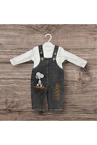 MİNAKİDS SNOOPY BASKILI KOT TULUM %100 PAMUKLU