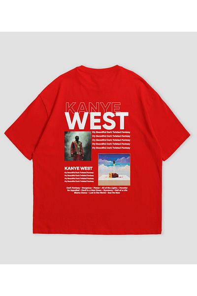 SVART WEAR Kanye West -My Beautiful Dark Twisted Fantasy Album Unisex Oversize T-Shirt