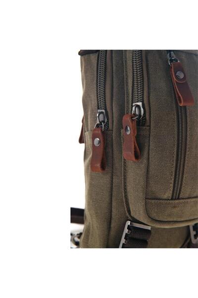 ÇÇS Ççs London 31184 Kanvas Çapraz Omuz Çantası Yeşil