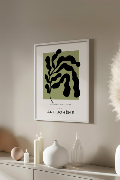 Basquiart Αφίσα της Σειράς Bohemian με λευκό πλαίσιο, Αριθμός Πίνακα: 61