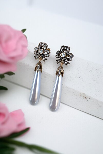 FAYRA ACCESSORIES Su Damlası İnci Küpe