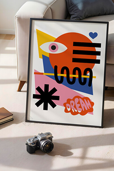 Basquiart Poster din seria Bauhaus cu ramă neagră, numărul picturii: 7