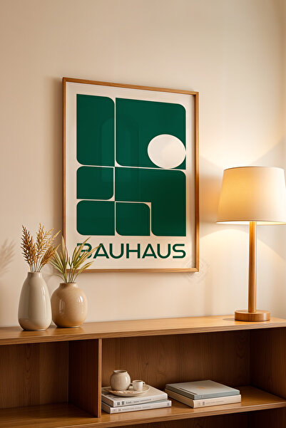 Basquiart Poster din seria Bauhaus cu ramă din lemn, numărul picturii: 85