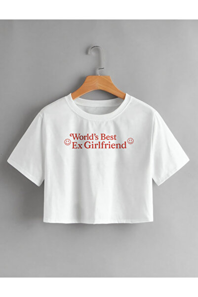 SVART WEAR Γυναικείο Crop T-shirt με το καλύτερο σχέδιο Ex-Girlfriend στον κόσμο