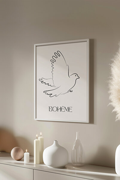 Basquiart Αφίσα της Σειράς Bohemian με λευκό πλαίσιο, Αριθμός Πίνακα: 78