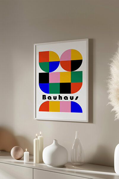Basquiart Poster cu ramă albă din seria Bauhaus, numărul picturii: 13