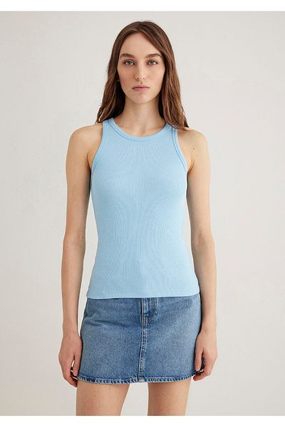 Mavi Basic Slim Fit Halter-Neck Women's T-Shirt