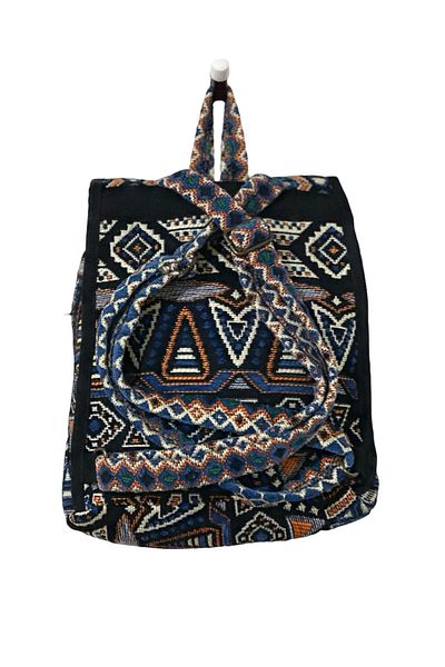 mdhomecarpet Rucsac de damă Kilim Carpă realizat manual 30x40 cm |   Geantă din țesătură cu model Şark Corner Calitate autentică