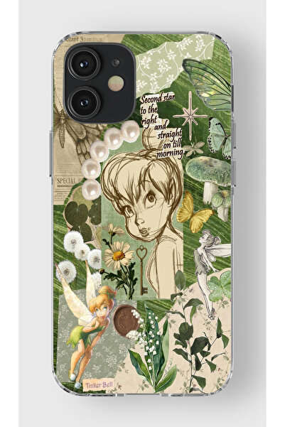 moonset Iphone 12 / 12 Pro Uyumlu Tinker Bell Tasarımlı Baskılı Şeffaf Telefo...