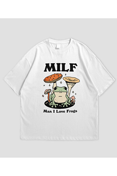 SVART WEAR M.I.L.F - Μπλουζάκι Unisex Oversize με σχέδιο Man I Love Frogs