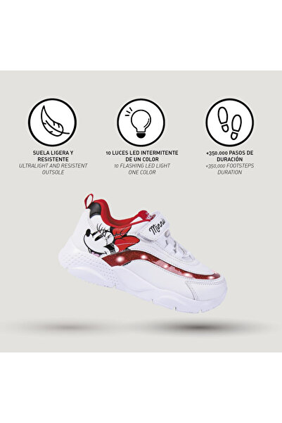 Minnie Mouse Minnie Mouse light-up sneakers, White model 2300004997, Size 31 EU