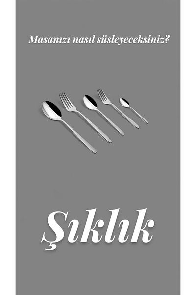 ÖZLİFE Özlife Bay 60 Piece Cutlery Set Kit 12 Person Stainless Steel